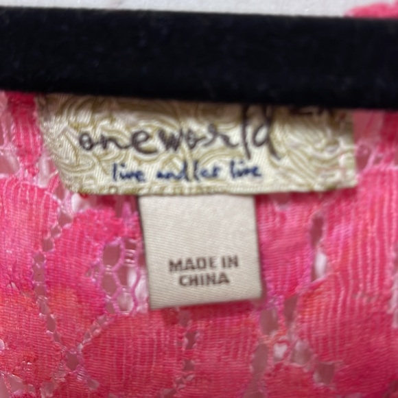 One world Plus size 2X Red, white and blue top patriotic - Picture 2 of 6